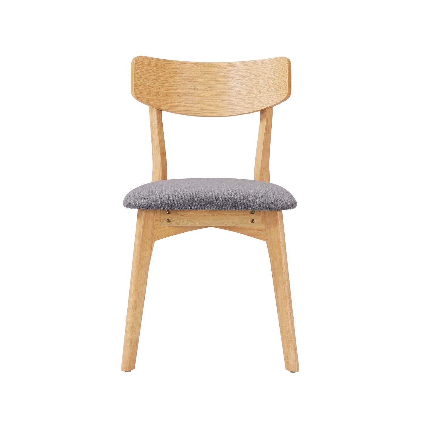 Leopold Mid-Century Walnut Finished Frame Upholstered Dining Chairs ,Set of 2