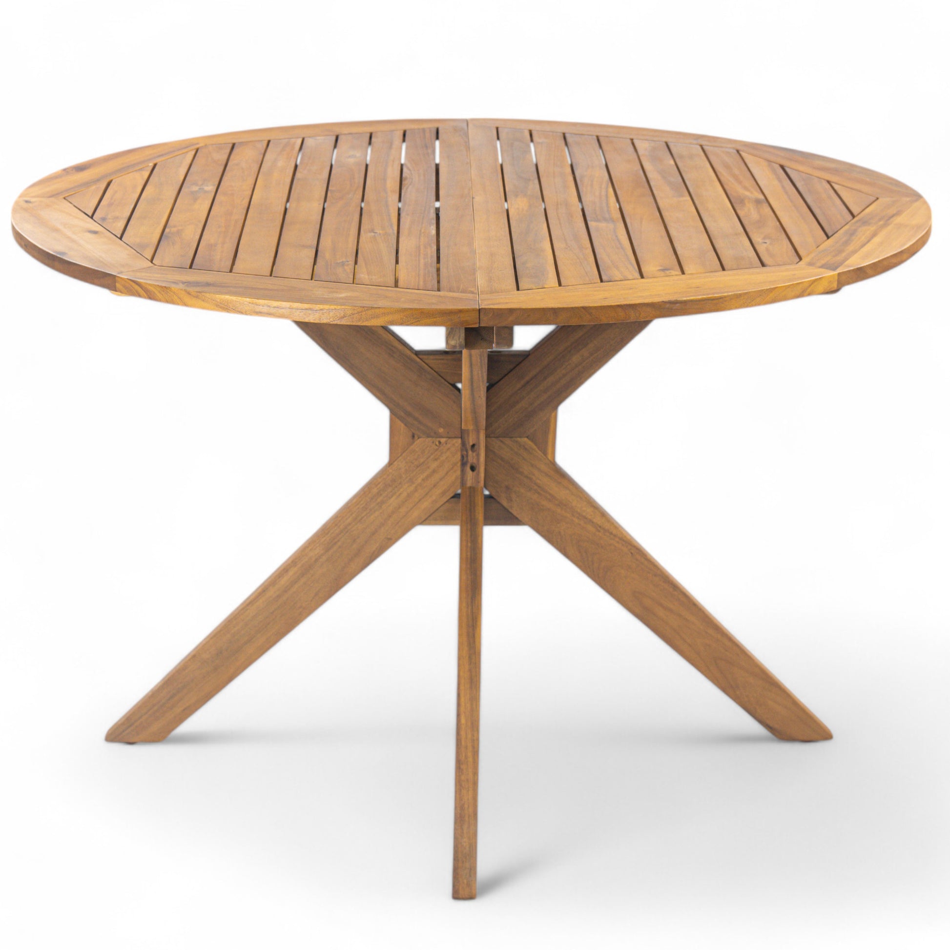 Stanford Outdoor Acacia Wood Round Dining Table – GDFStudio