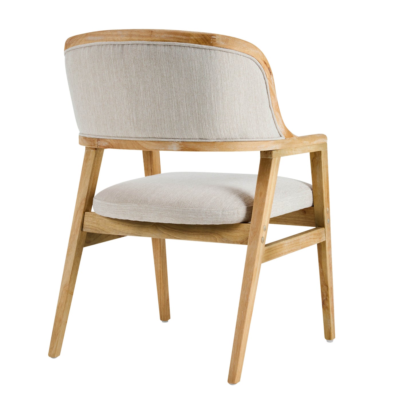 Caspian Mid-Century Modern Dining Chairs Set of 2, Wood Frame Armchairs with Fabric Cushion for Kitchen, Living Room, Home Office