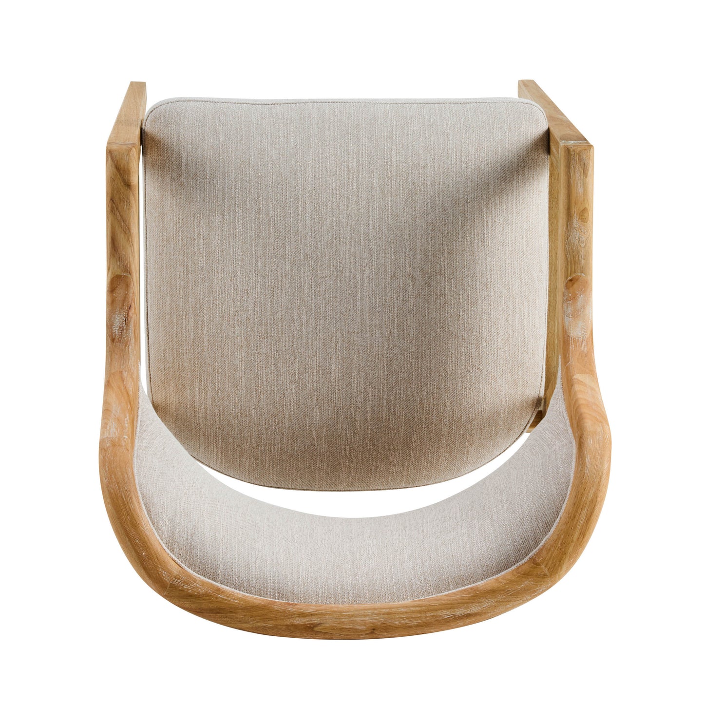 Caspian Mid-Century Modern Dining Chairs Set of 2, Wood Frame Armchairs with Fabric Cushion for Kitchen, Living Room, Home Office