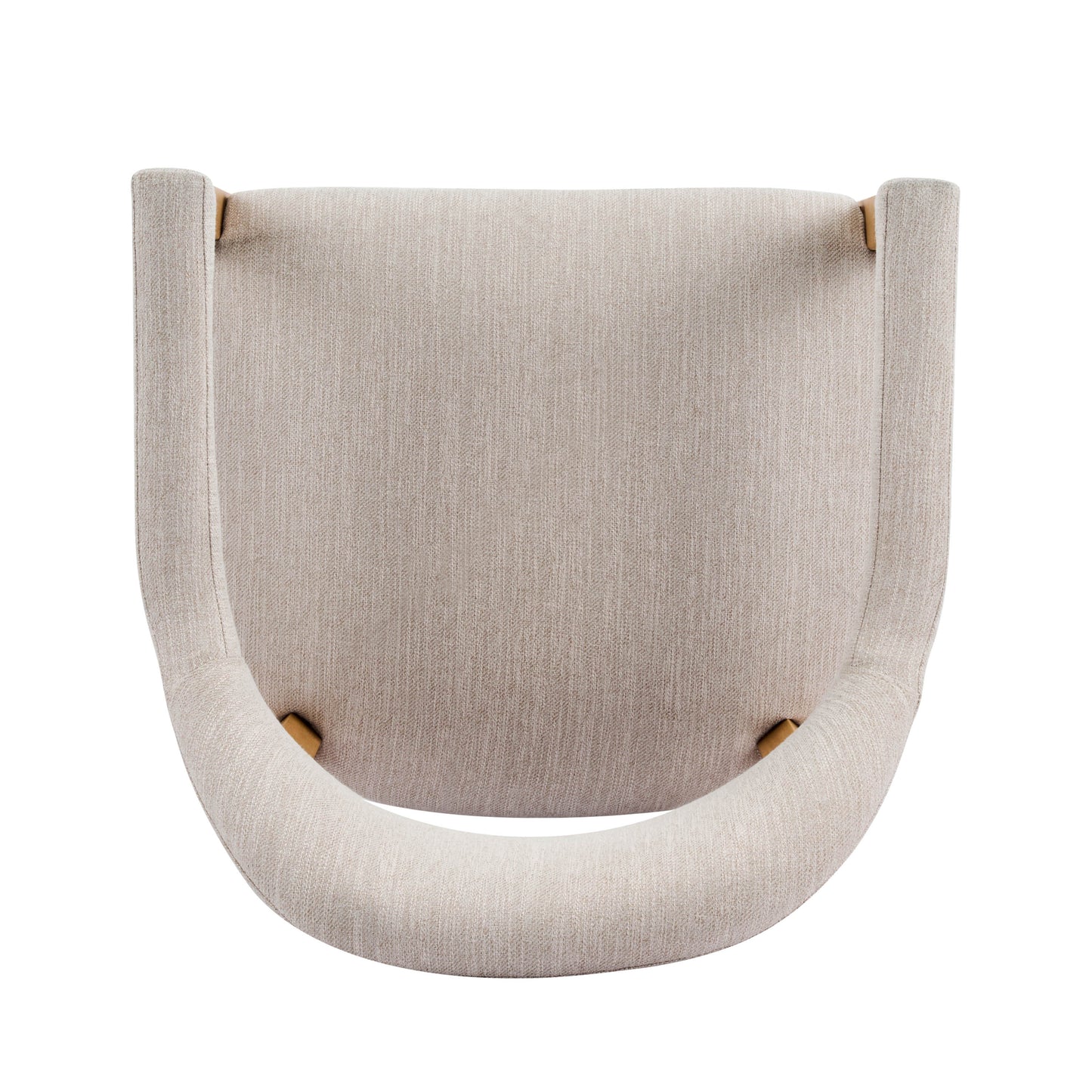 Lioria Wood Frame Upholstered Dining Armchairs with Curved Back (Set of 2)