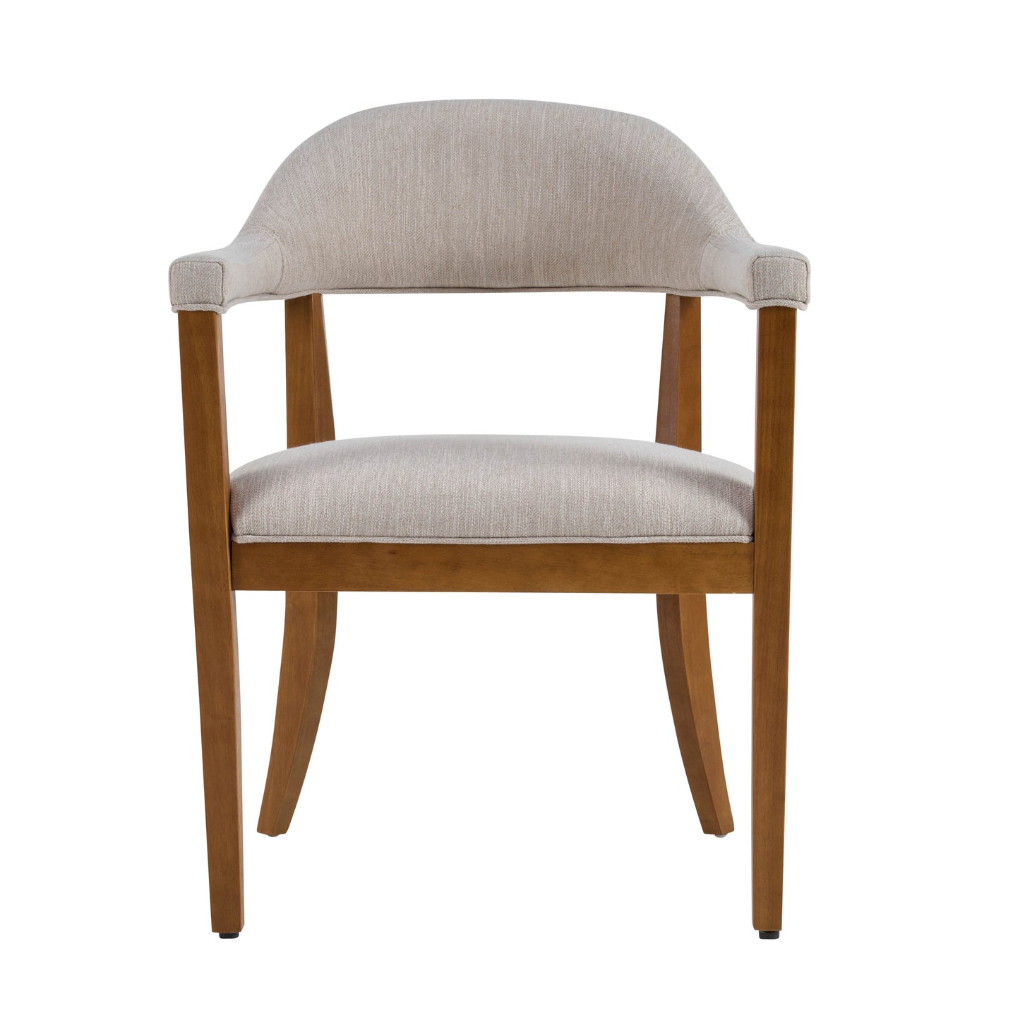 Lioria Wood Frame Upholstered Dining Armchairs with Curved Back (Set of 2)