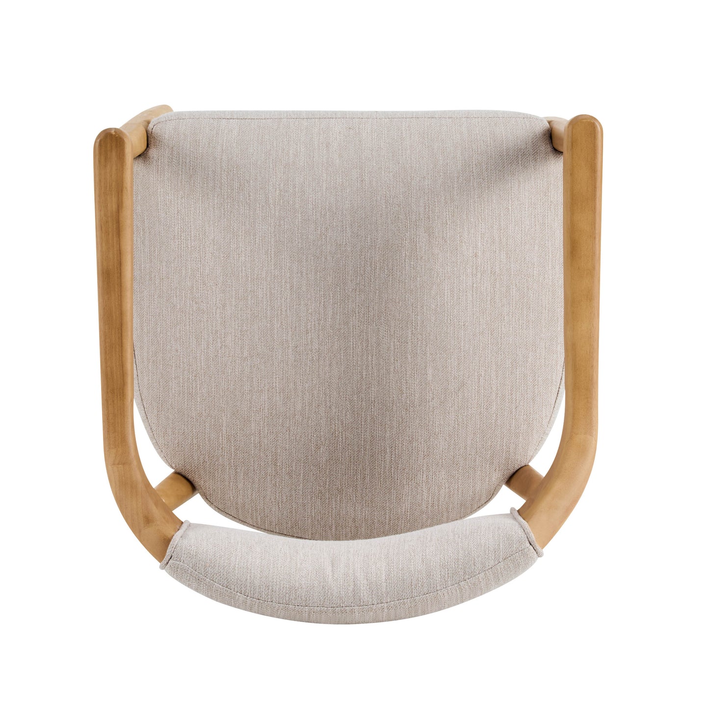 Thalar Wood Frame Upholstered Dining Armchairs with Curved Backrest (Set of 2)