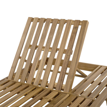 Repose 2/3 Foldable Acacia Wood Lounge Chair With Adjustable Backrest & Flat Storage Surface, light brown Finish Uncushioned, For Backyard Pool Garden Patio