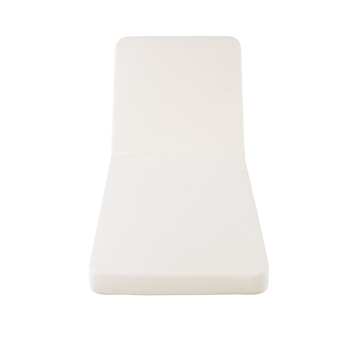 Luminara Cream Replacement Chaise Lounge Cushion, Water-Resistant Fabric, 4-Inch Thick Foam, Rounded Arc Corner Design,Outdoor Patio Recliner Pad (Cushion Only)