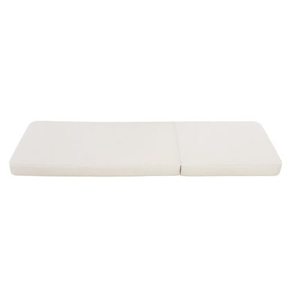 Luminara Cream Replacement Chaise Lounge Cushion, Water-Resistant Fabric, 4-Inch Thick Foam, Rounded Arc Corner Design,Outdoor Patio Recliner Pad (Cushion Only)