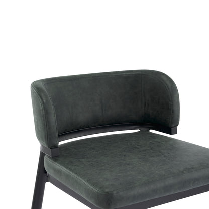 Scriborium Metal and Leathaire Barstool,Set of 2