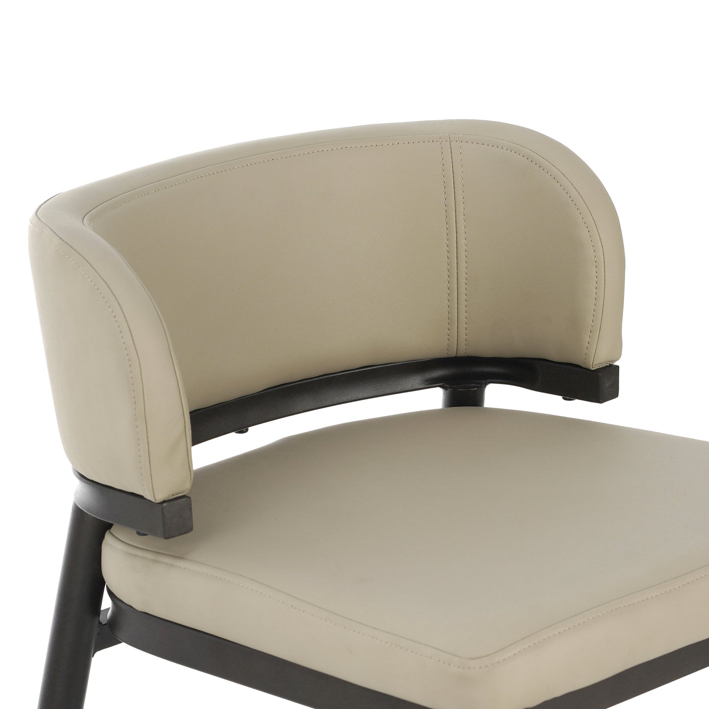 Scriborium Metal and Leathaire Barstool,Set of 2