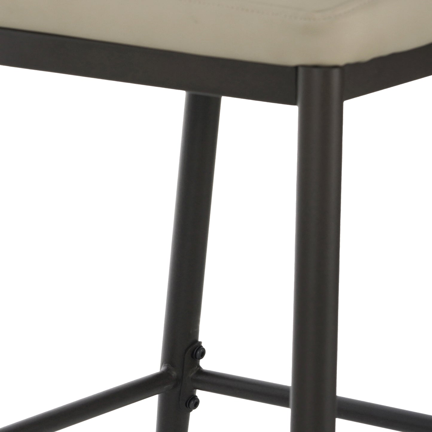 Scriborium Metal and Leathaire Barstool,Set of 2