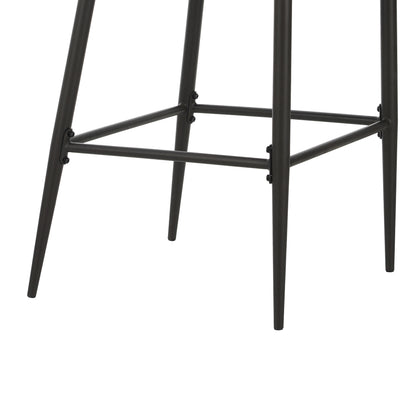 Scriborium Metal and Leathaire Barstool,Set of 2