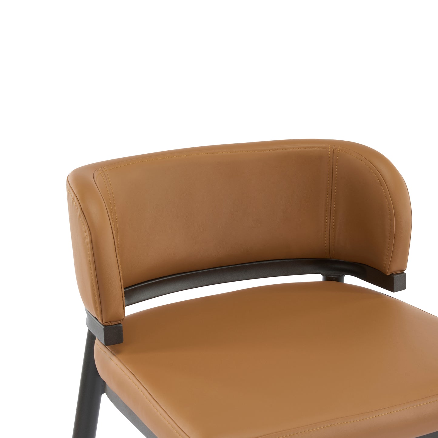 Scriborium Metal and Leathaire Barstool,Set of 2