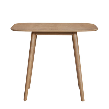 Evander Mid-Century Modern Faux Wood Dining Table with Tapered Splayed Legs for a Timeless Communal Focus