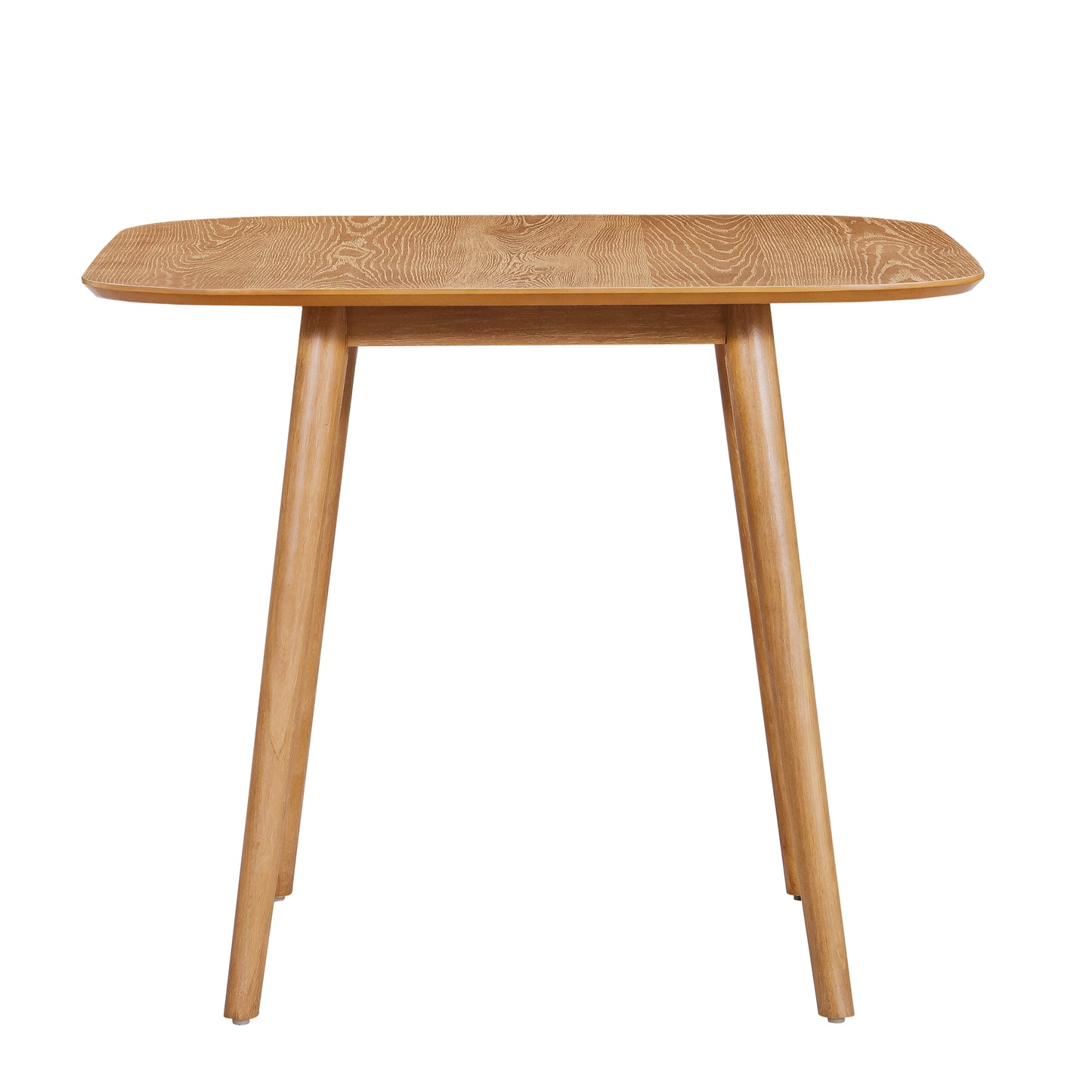 Evander Mid-Century Modern Faux Wood Dining Table with Tapered Splayed Legs for a Timeless Communal Focus