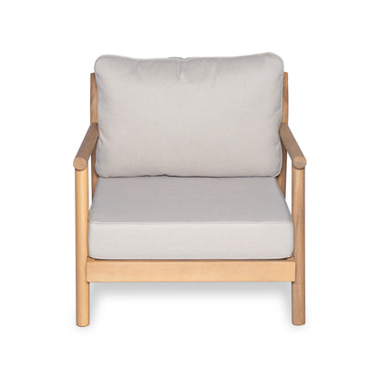 Doriannis Patio Acacia Wood Club Chair with Water-resistant Cushion