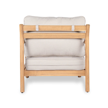 Doriannis Patio Acacia Wood Club Chair with Water-resistant Cushion