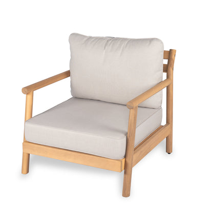 Doriannis Patio Acacia Wood Club Chair with Water-resistant Cushion