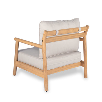Doriannis Patio Acacia Wood Club Chair with Water-resistant Cushion