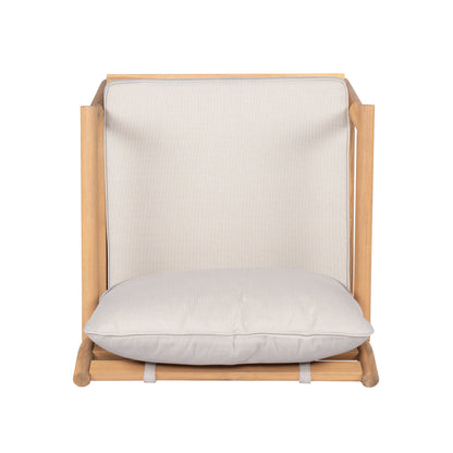Doriannis Patio Acacia Wood Club Chair with Water-resistant Cushion
