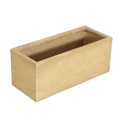 Octavian MGO Handmade Rectangle Planter Box, Antique Brown