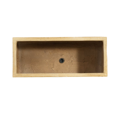 Octavian MGO Handmade Rectangle Planter Box, Antique Brown