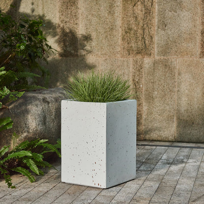 Nereus MGO Handmade Rectangle Planter Box, 20''H, White