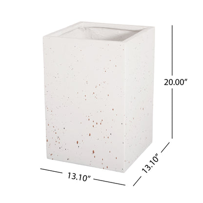 Nereus MGO Handmade Rectangle Planter Box, 20''H, White