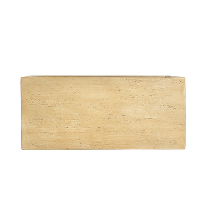 Octavian MGO Handmade Rectangle Planter Box, Antique Brown