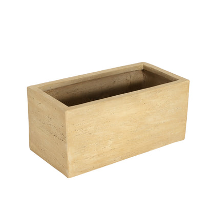 Octavian MGO Handmade Rectangle Planter Box, Antique Brown
