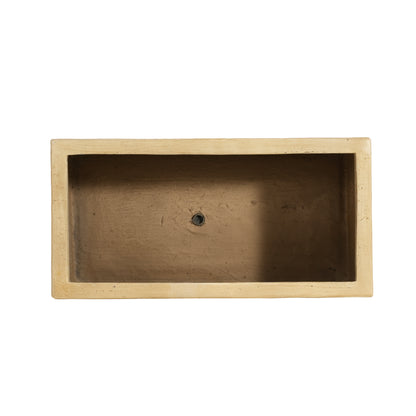 Octavian MGO Handmade Rectangle Planter Box, Antique Brown