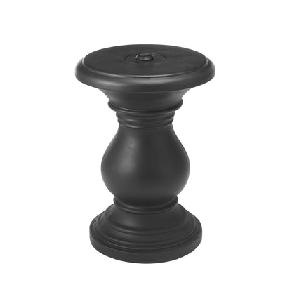 Araminta MGO Umbrella Side Table, Black, Adjustable Base Fits 1.1-1.9" Poles, No-Assembly Sand-Filled Stand