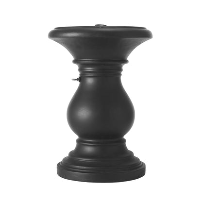 Araminta MGO Umbrella Side Table, Black, Adjustable Base Fits 1.1-1.9" Poles, No-Assembly Sand-Filled Stand