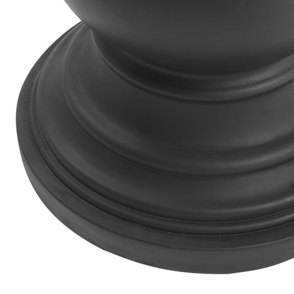 Araminta MGO Umbrella Side Table, Black, Adjustable Base Fits 1.1-1.9" Poles, No-Assembly Sand-Filled Stand