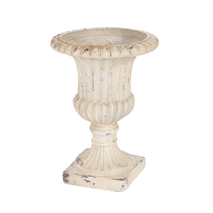 Thorven Outdoor MGO Garden Urn, Antique White