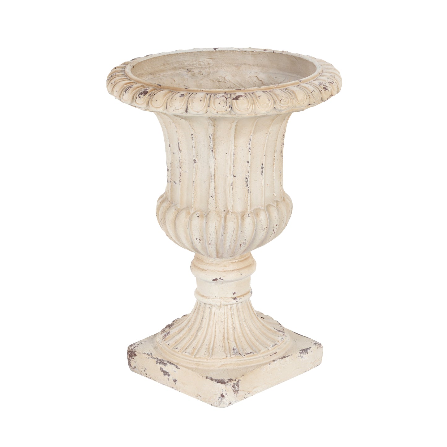 Thorven Outdoor MGO Garden Urn, Antique White
