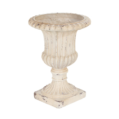 Thorven Outdoor MGO Garden Urn, Antique White