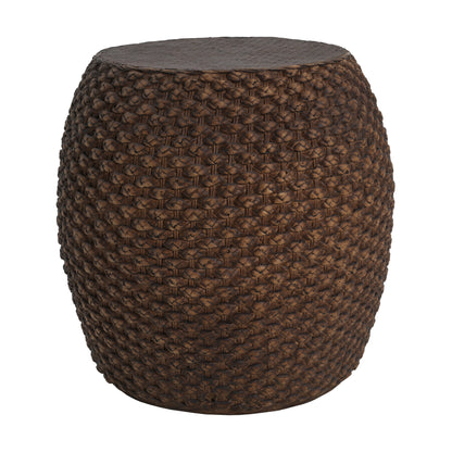Tyrelor Faux Rattan Side Table for Both Indoor and Outdoor Use, Handmade MgO