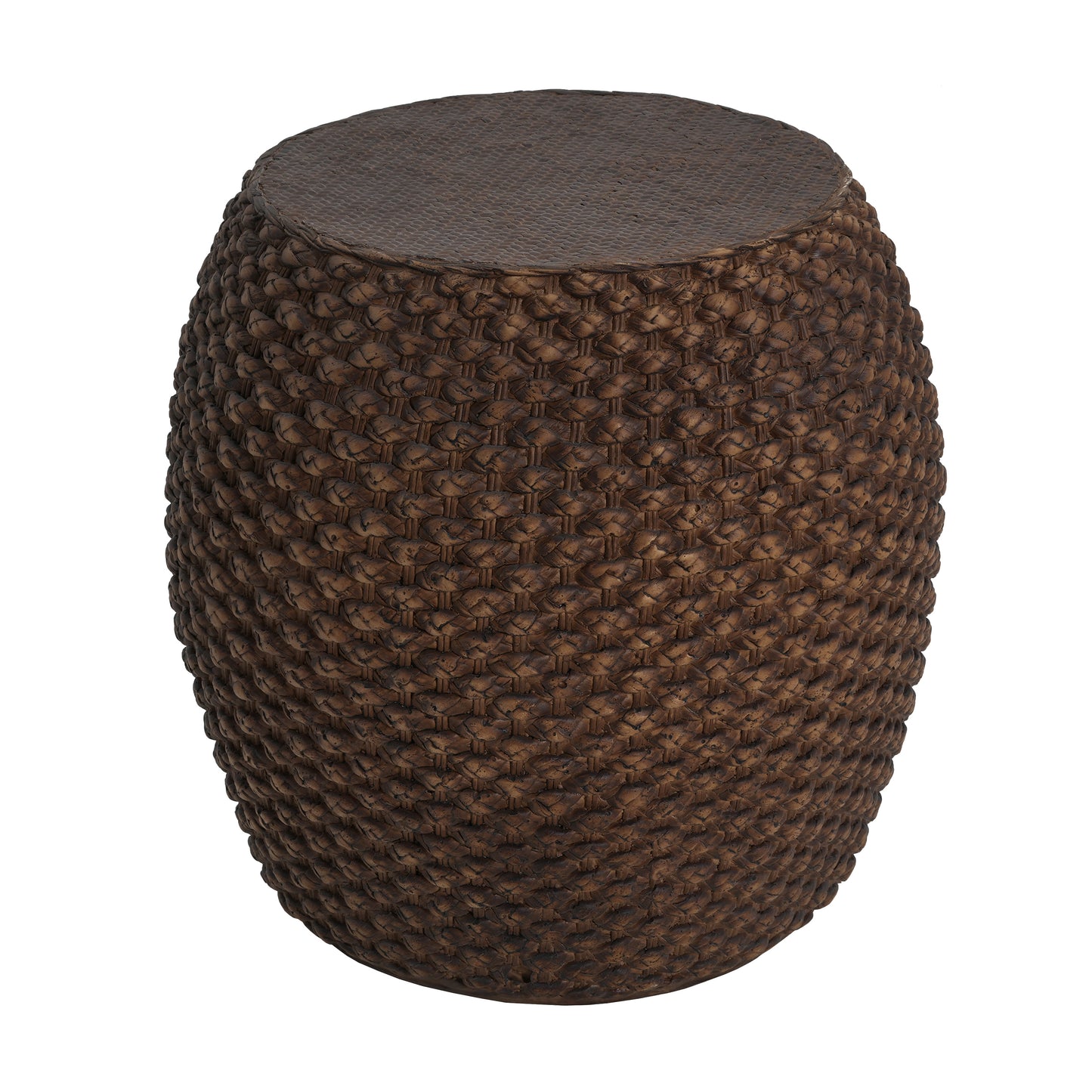 Tyrelor Faux Rattan Side Table for Both Indoor and Outdoor Use, Handmade MgO