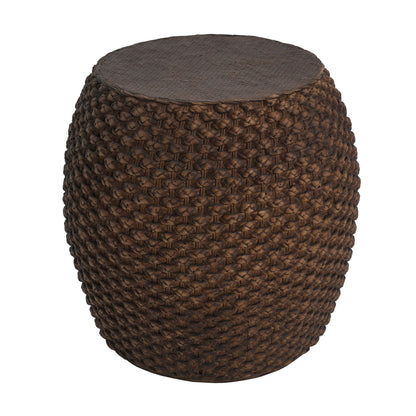 Tyrelor Faux Rattan Side Table for Both Indoor and Outdoor Use, Handmade MgO