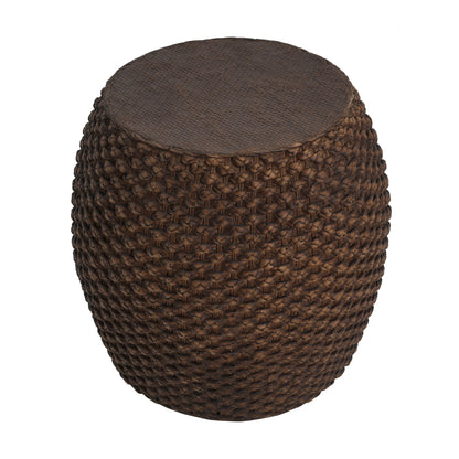 Tyrelor Faux Rattan Side Table for Both Indoor and Outdoor Use, Handmade MgO