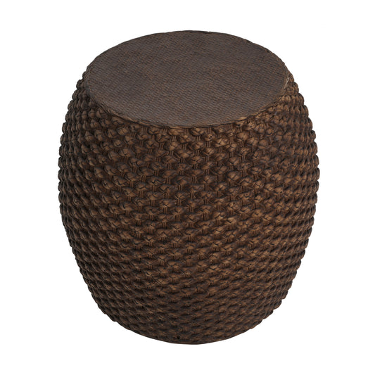 Tyrelor Faux Rattan Side Table for Both Indoor and Outdoor Use, Handmade MgO