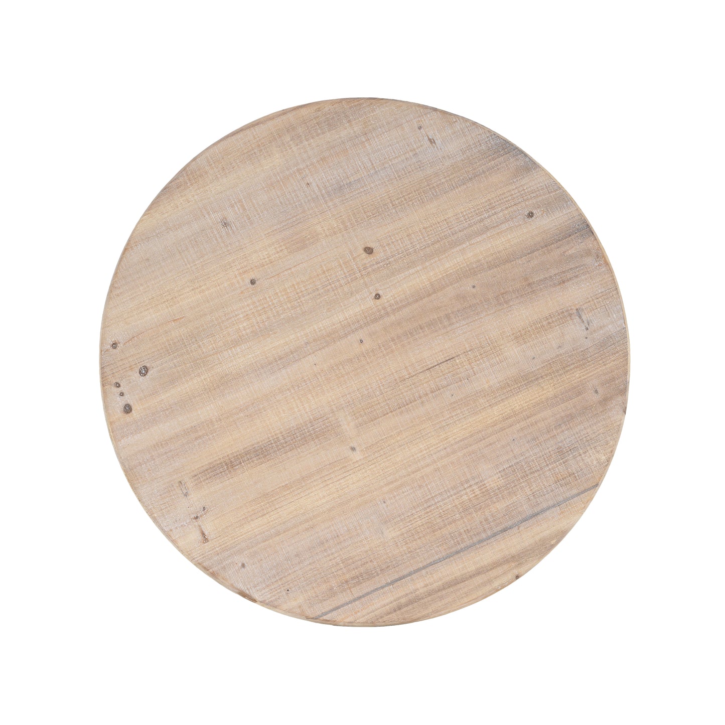 Malyric Accent Coffee Table, Antique Pedestal Table, Solid Wood Top with MGO Base