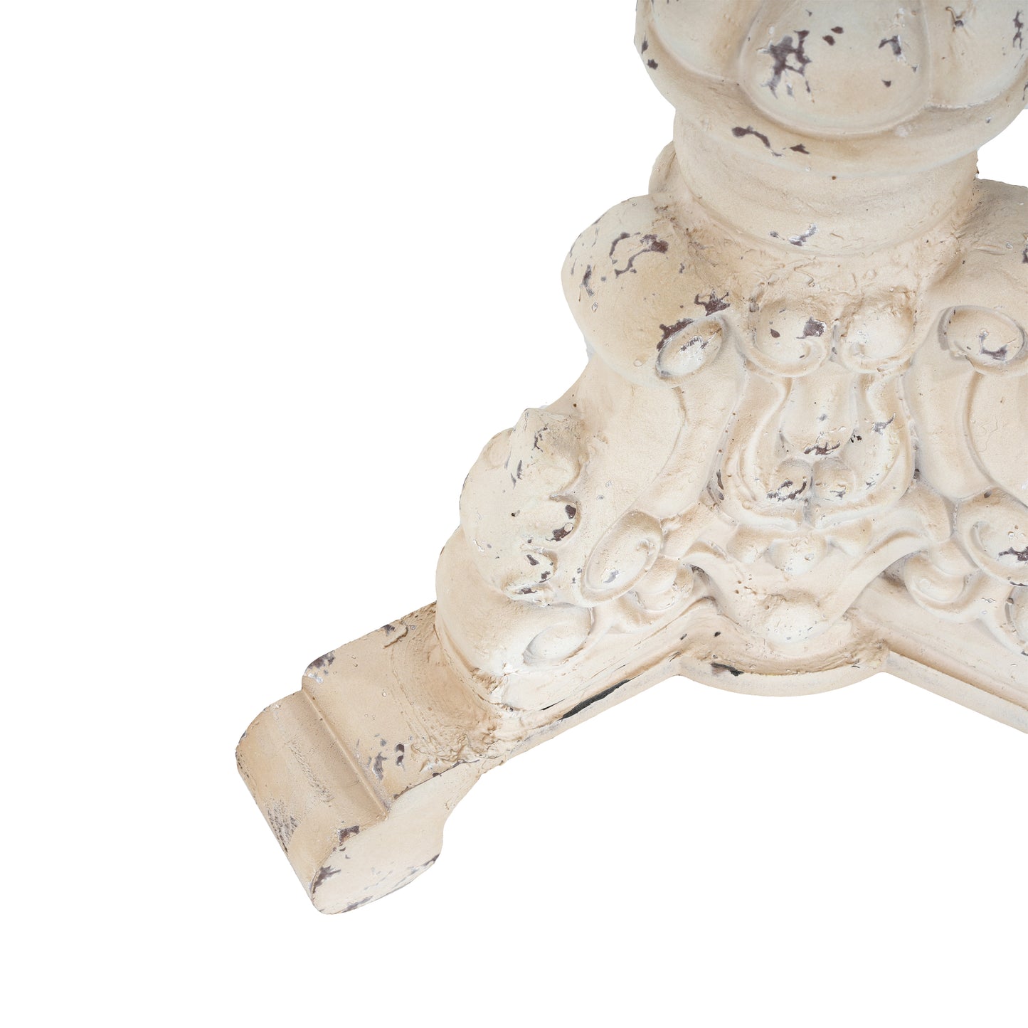 Malyric Accent Coffee Table, Antique Pedestal Table, Solid Wood Top with MGO Base