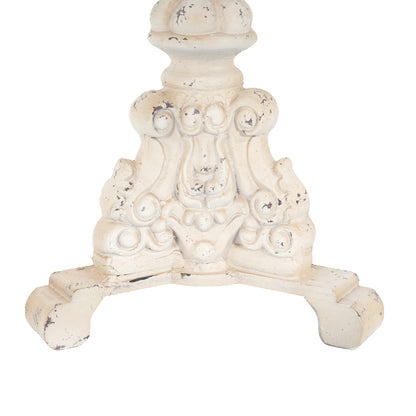 Malyric Accent Coffee Table, Antique Pedestal Table, Solid Wood Top with MGO Base