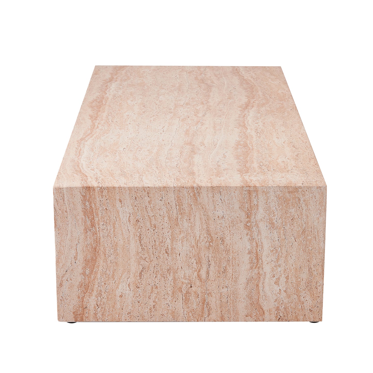 Amethey Rectangular MGO Coffee Table – Durable Weather-Resistant Composite Design for Versatile Indoor and Outdoor Modern Minimalist Living Spaces