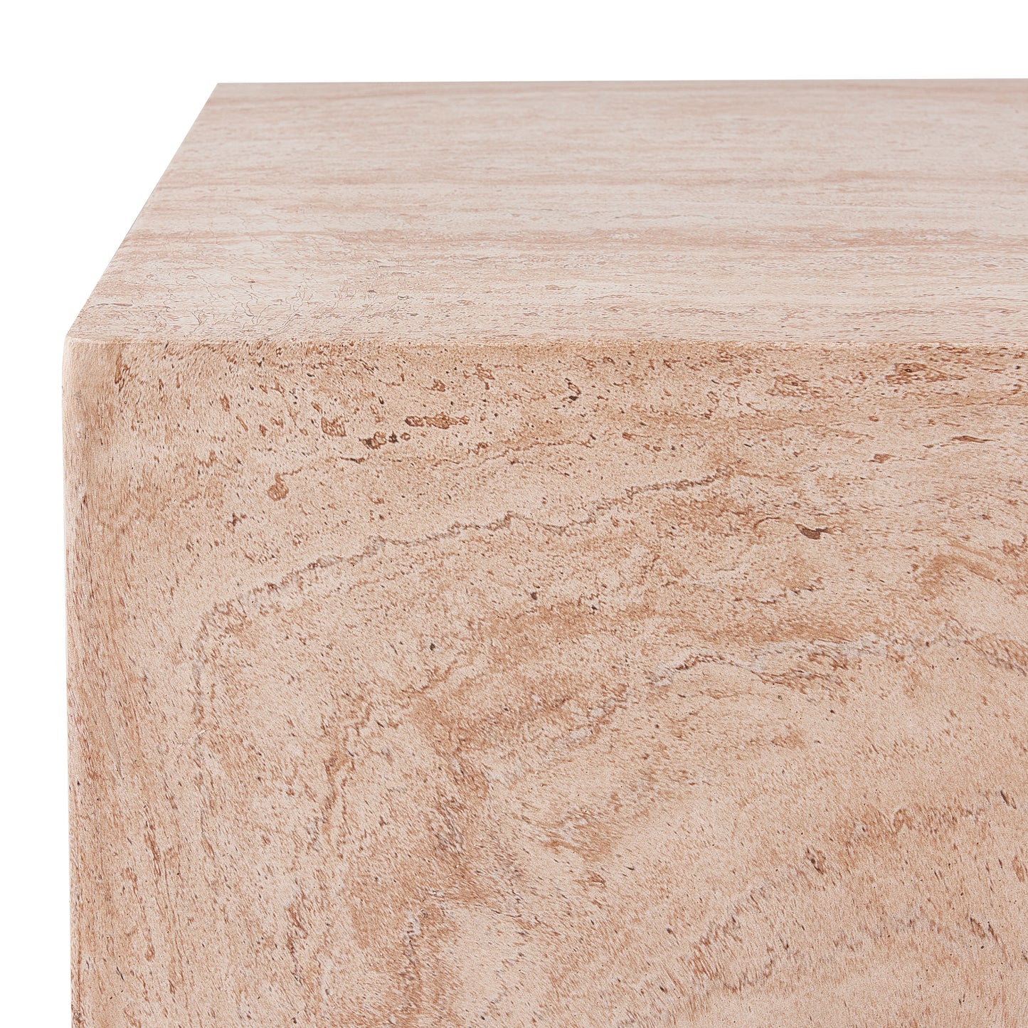 Amethey Rectangular MGO Coffee Table – Durable Weather-Resistant Composite Design for Versatile Indoor and Outdoor Modern Minimalist Living Spaces