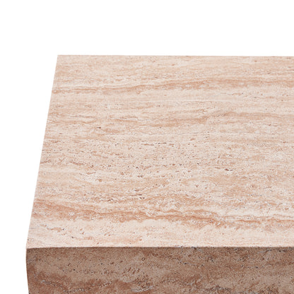 Amethey Rectangular MGO Coffee Table – Durable Weather-Resistant Composite Design for Versatile Indoor and Outdoor Modern Minimalist Living Spaces