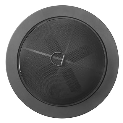 Saskia Modern Wood-Burning Iron Fire Pit in Black