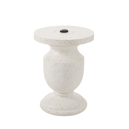 Stellan 24.25" Sand-Filled Umbrella Base - White Speckled MGO Stand with Adjustable Knob