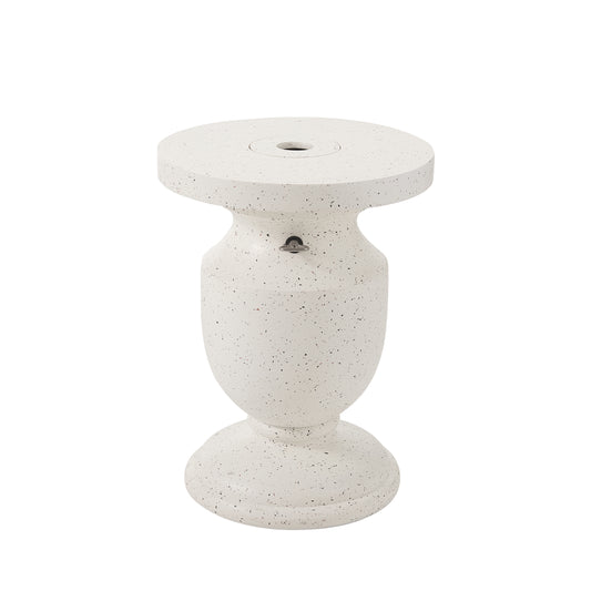 Stellan 24.25" Sand-Filled Umbrella Base - White Speckled MGO Stand with Adjustable Knob