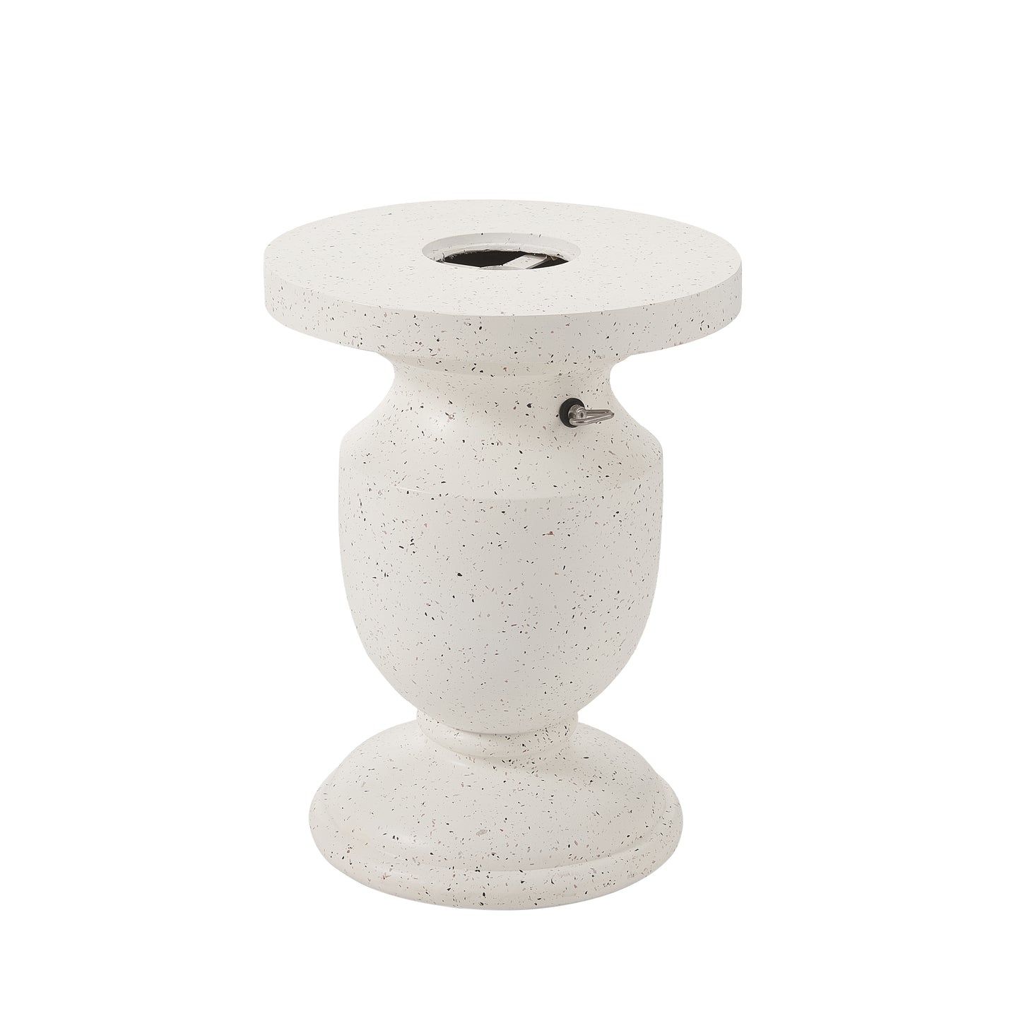 Stellan 24.25" Sand-Filled Umbrella Base - White Speckled MGO Stand with Adjustable Knob